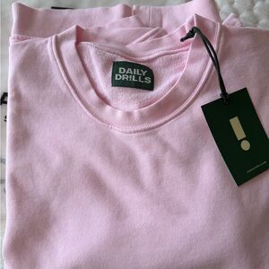 Daily Drills Pink Logo Crewneck